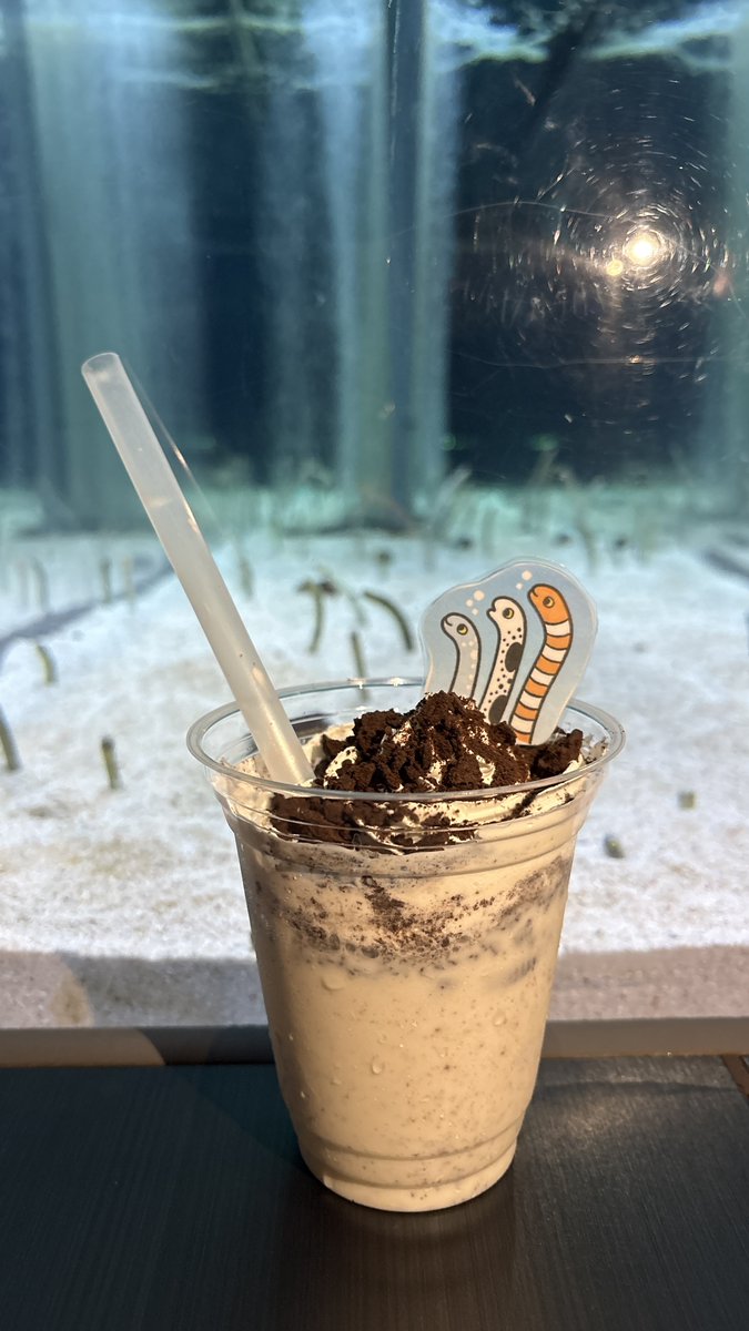 Sumida_Aquarium's tweet photo. ＼ #チンアナゴではありま展 限定メニュー紹介✨／
🧋チンアナゴシェイク
🍦まるでニシキアナゴソフト
🌭まるでホワイトスポッテッドガーデンイールチーズドッグ

チンアナゴ関連メニュー1個以上を含むご購入金額が税込1,111円以上のお客様にはステッカープレゼント✨

ぜひ、チェックしてください♪

#11月11日はチンアナゴの日