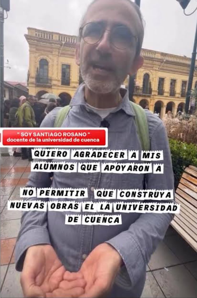 Ignacio43468415's tweet photo. ¡HAGAMOS FAMOSO!

Este ser de luz es Santiago Rosano, académico ESPAÑOL docente de Filosofía de la #UdeCuenca muy amigo del expulsado del  🇪🇨, también español Fernando Casado. Mientras nuestros profesionales no tienen trabajo estos siguen encaramados en las aulas universitarias. https://t.co/bU54LOJDPg