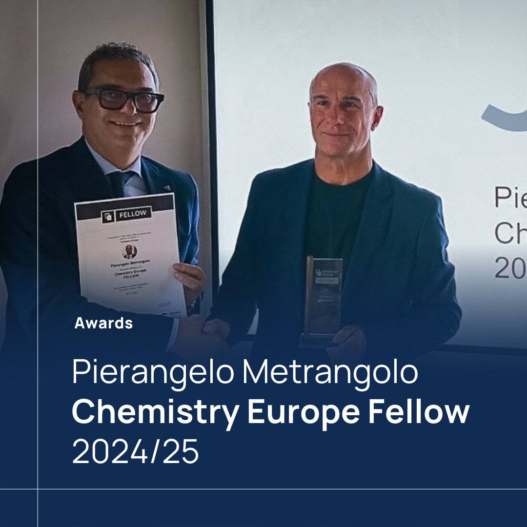 polimi's tweet photo. Chemistry Europe has appointed Prof. Pierangelo Metrangolo as a “Chemistry Europe Fellow”. The Fellowship is the highest award given by Chemistry Europe, and recognises excellence in research and commitment to the scientific community. https://t.co/5TzQtYRzrG