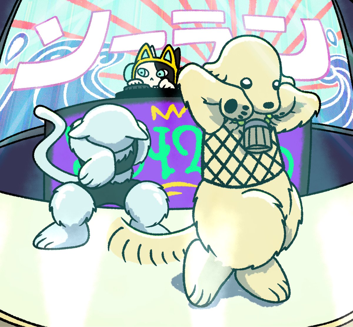 dj4233meow's tweet photo. 構えッ！
「例のソーラン節 自由型」クラブイベントにて🐾
#dj4233  #イラスト https://t.co/lyAnwJ2n8o