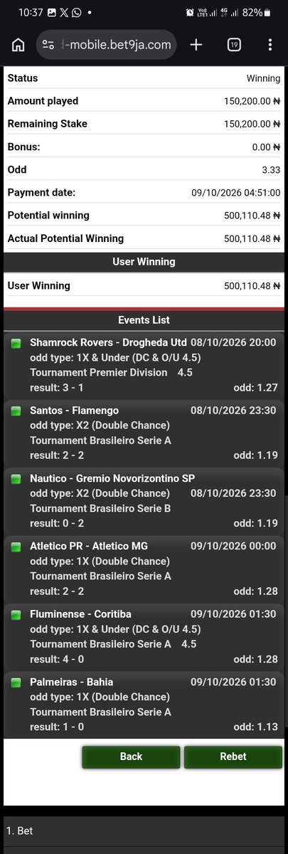 woozzaabets's tweet photo. W🔥🔥🔥🔥🔥🔥🔥zzzaaaaa 🍻 

Monster 3️⃣ + Odds delivered on @Bet9jaOfficial ✅️🥂🔥🍻✅️🥂

500K+ fully loaded into the Vault ✅️ 

Congrats if you played 👏 BOOM 2 
 #Bet9jaCode

Not on ?

Register and Play 👇

https://t.co/d2cOI1D4hL

Play , Like, and RT for Others ✅️ https://t.co/bJYFerw3mf
