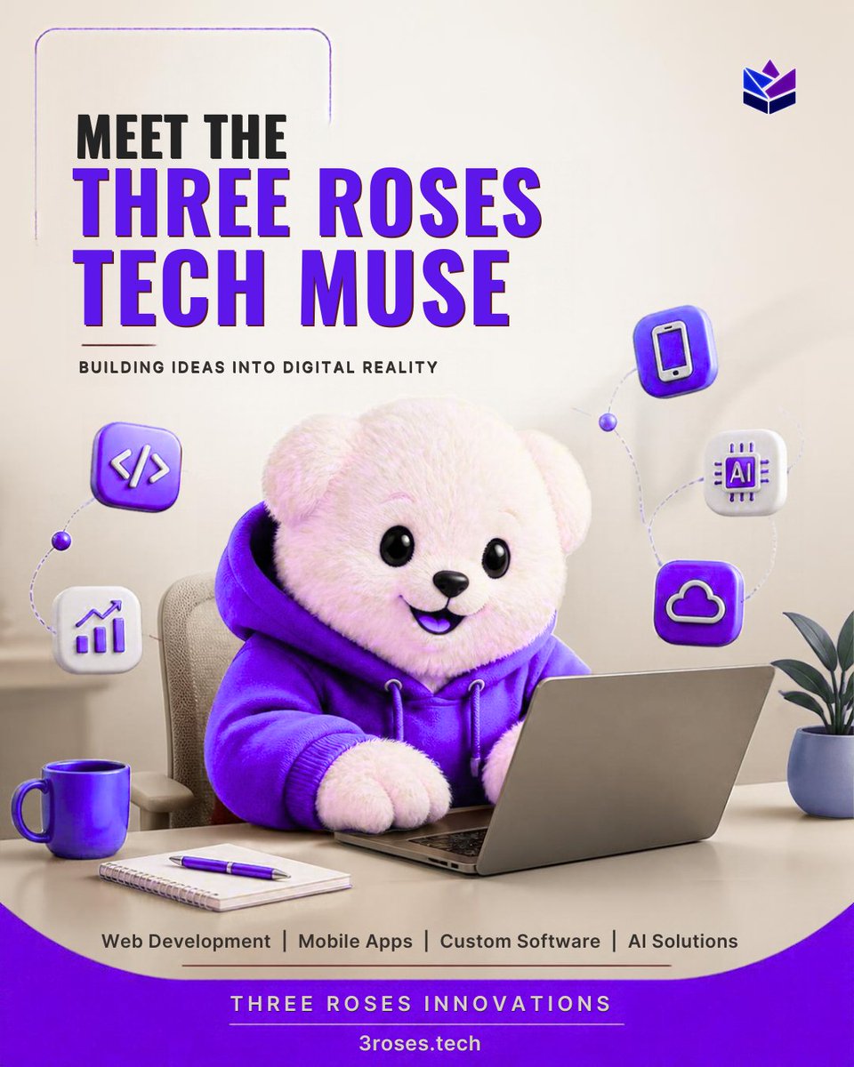 ThreeRosesTech's tweet photo. Meet the creative side of technology — Three Roses Innovations!

Big ideas deserve smart solutions, and we're here to turn your vision into digital reality.

Web Development
Mobile App Development
Custom Software Solutions
AI &amp; Automation https://t.co/YTlq9tQdDn