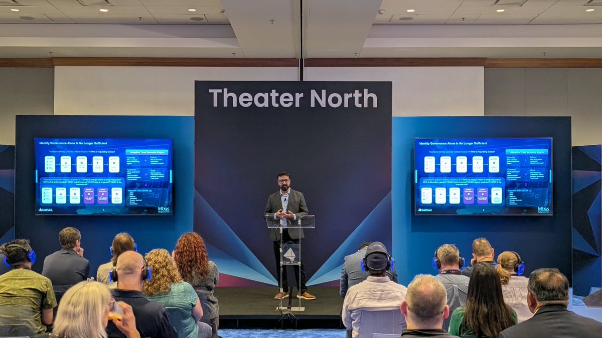 InfosysEvents's tweet photo. That's a wrap on #SailPointNavigate 2026.

Four days of conversations around AI identities, Non-Human Identity security, Agentic AI governance, and enterprise trust. One message stood out: Identity is the control plane for AI-era security.

Thank you to everyone who connected with #InfosysCybersecurity.

#IdentitySecurity #NHI #AgenticAI