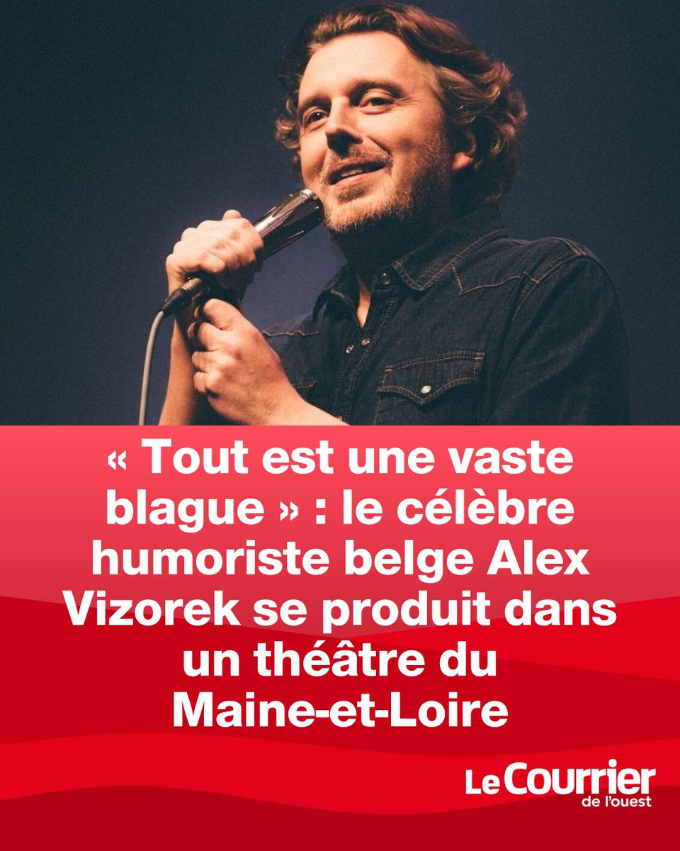 courrierouest's tweet photo. « Tout est une vaste blague » : le célèbre humoriste belge Alex Vizorek se produit dans un théâtre du Maine-et-Loire | Courrier de l'Ouest
➡️ https://t.co/mdBJoMNNSA https://t.co/sTtzQu88QU