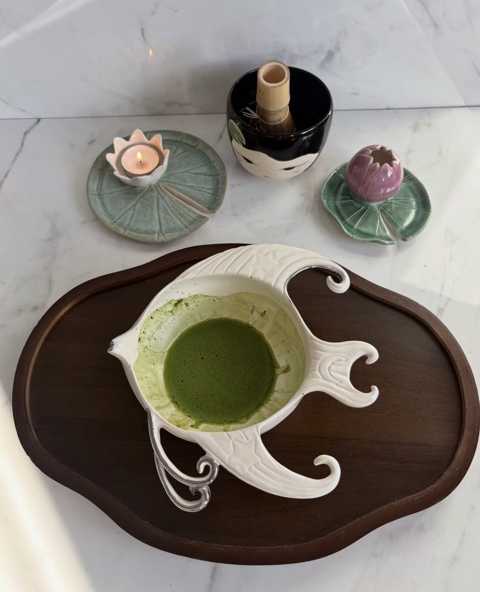 wurooods's tweet photo. matcha set ⋆｡𖦹°‧🪷⊰˚ https://t.co/z3knve5Zh3