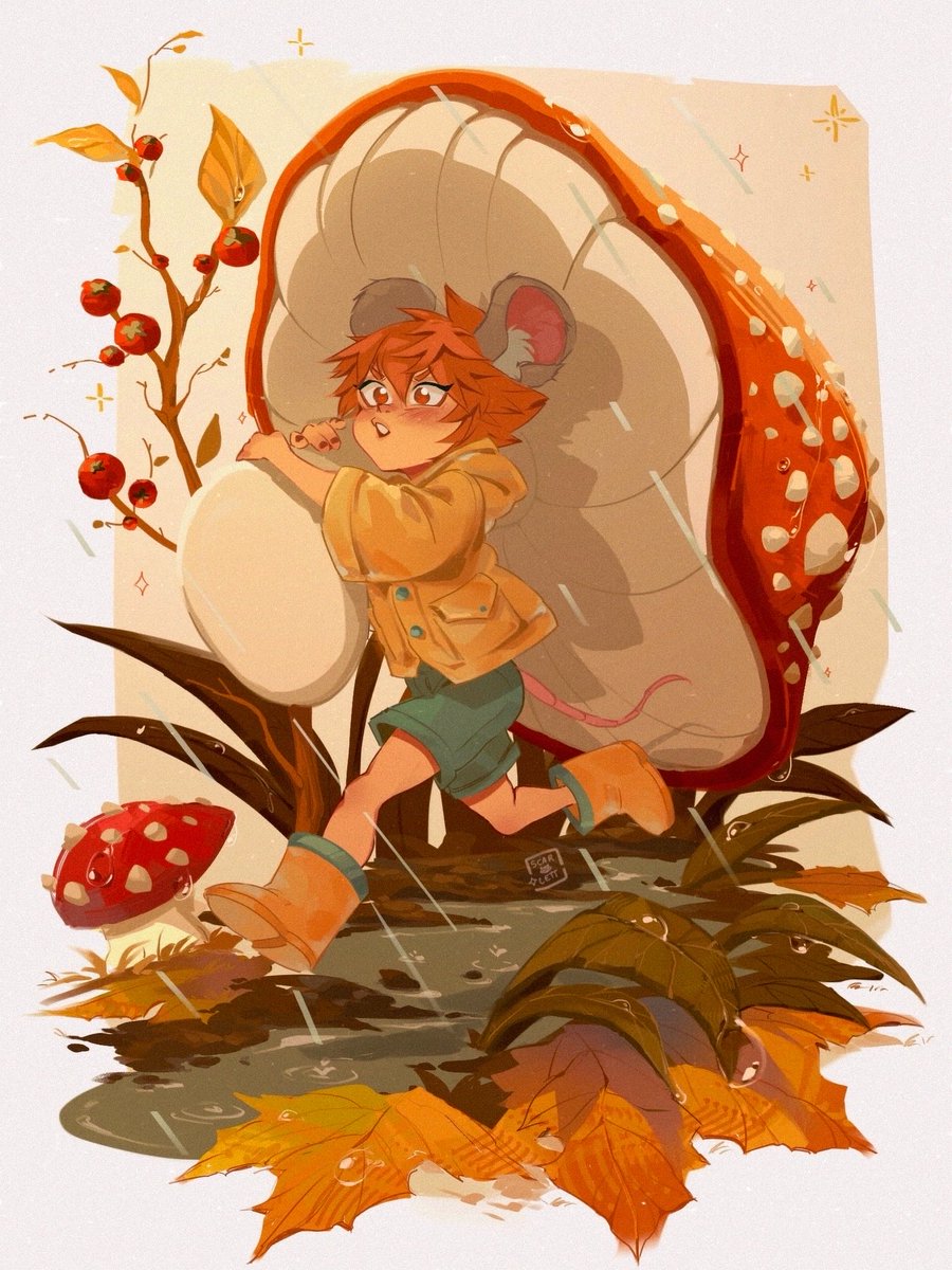 ScarlettCat's tweet photo. Welcome october!!✨🍂🍄‍🟫🤎 

#haikyuu #kagehina #autumn #hinatashoyo #illustration #october #art #bl https://t.co/EghaHF3loD