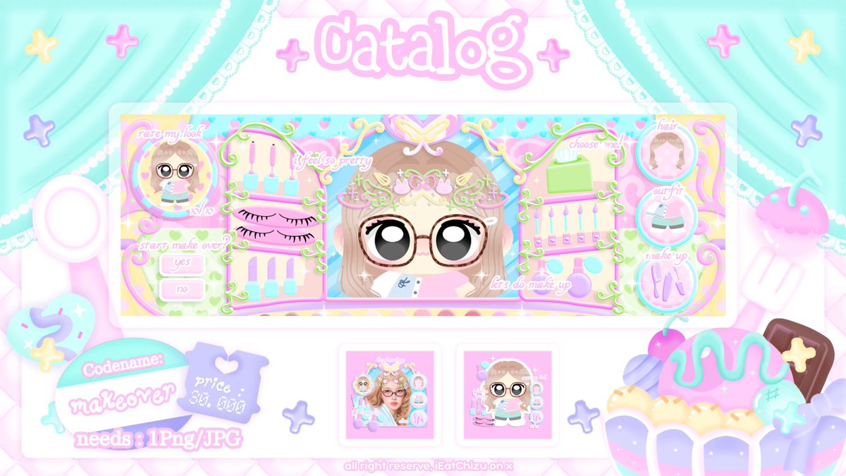 iEatChizu's tweet photo. ( 🍭🍧 )  #🍬🍥_QuiCk_Ospek 

Hallo semua! Chizu mau memperkenalkan 1 layout chibi baru yang manis ini ≧﹏≦ jika ada kesamaan design milik ba lain boleh tegur chizu melalu dm yap

 rts are highly appreciated #bealanja https://t.co/68mIrgrh46