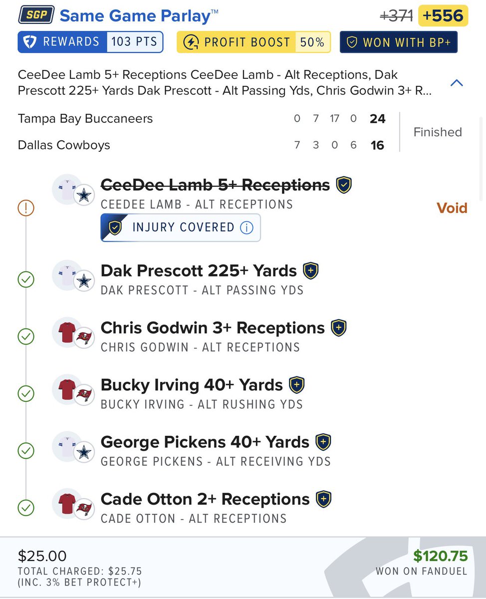 jamesjtschumm_'s tweet photo. All covered 🤠 #fanduel #cowboys #Ceedee https://t.co/V5QKbXUqvo