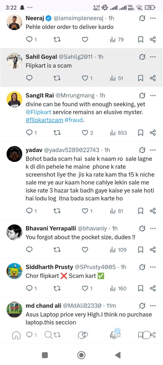 rajul033's tweet photo. @Flipkart @flipkartsupport Have u any idea about this comments. You are doing scam, We all should visit local shops bcz flipkart is thinking flipkart have monopoly. https://t.co/OBFfFhMSwm