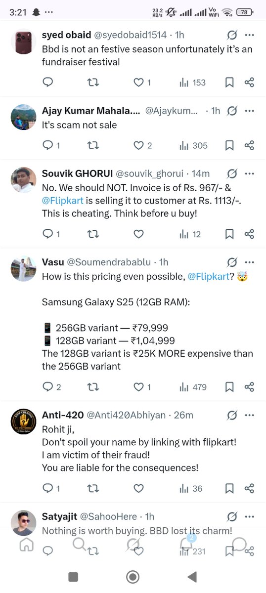 rajul033's tweet photo. @Flipkart @flipkartsupport Have u any idea about this comments. You are doing scam, We all should visit local shops bcz flipkart is thinking flipkart have monopoly. https://t.co/OBFfFhMSwm