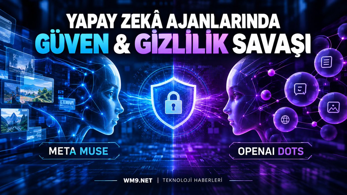 wm9net's tweet photo. Meta Muse mu, OpenAI Dots mu? Yapay Zekâ Ajanlarında Güven ve Gizlilik Savaşı! https://t.co/nnR2GQK4np

#Meta #OpenAI #YapayZeka Mehmet Tezkan Tuğberk Yağız Gülter Tuğyan Ülkem Gülter https://t.co/9w9G1uMERE