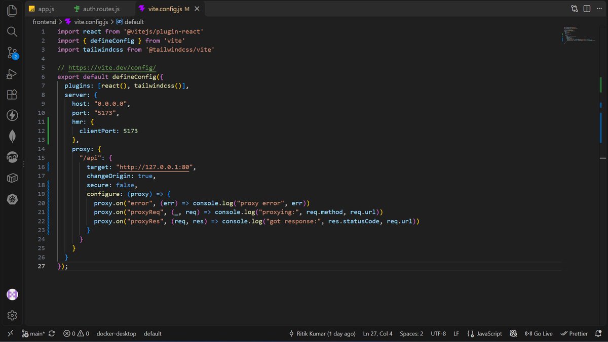 ritik_kumar22's tweet photo. Log 174 - frontend integration.

Integrated frontend components with backend APIs, debugged errors, and got the application working end-to-end.

Then explored Google OAuth, MongoDB Atlas, and Docker + K8s setup for authentication.

Integration makes components work together. https://t.co/Qy1APpZ3sg