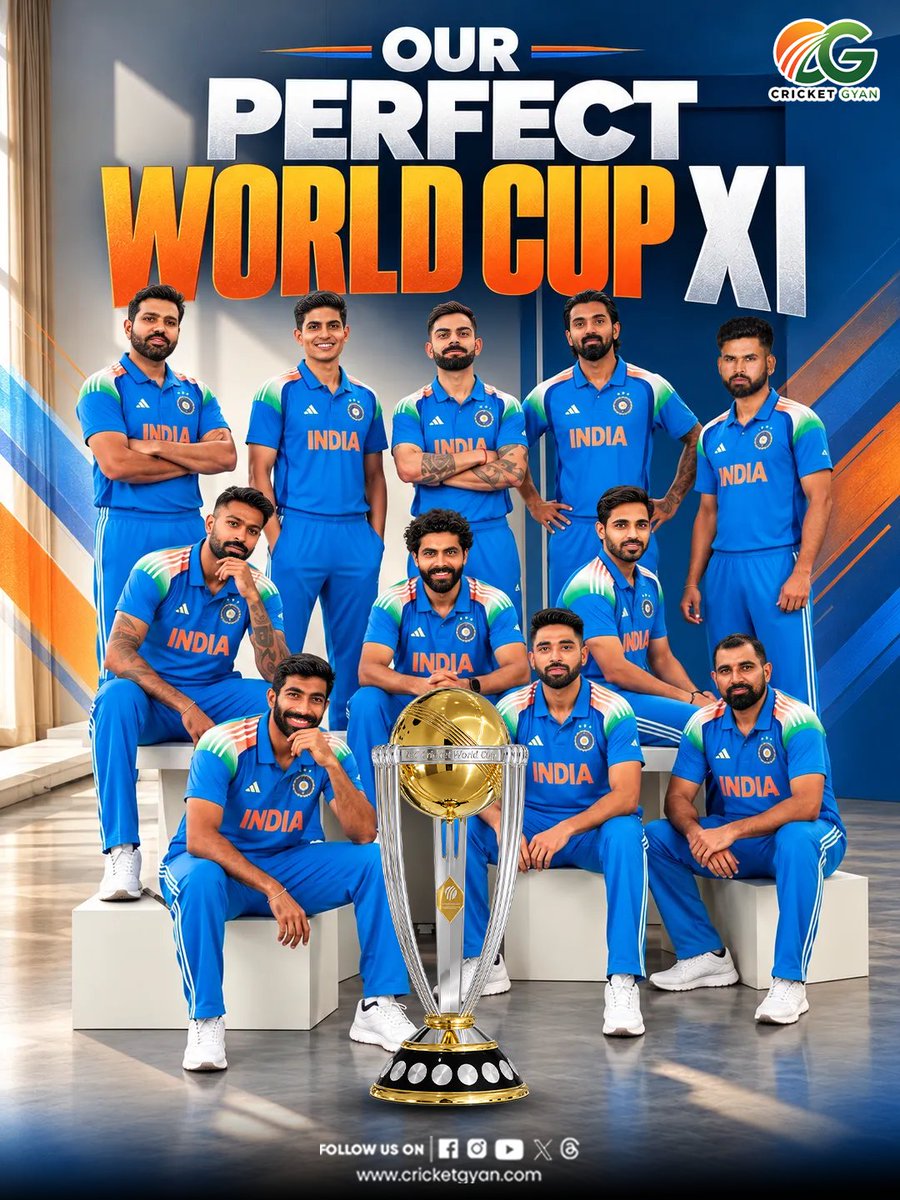 cricketgyann's tweet photo. Our Best Possible XI For the 2027 World Cup 🏆 
Any Changes ⬇️
. 
. 
#ICCWorldCup2027 #PlayingXi #CWC2027 #Cricket #CricketNews #RohitSharma #ViratKohli #ShubmanGill #CricketHistory #CricketGyan https://t.co/z2IcDkCsFQ