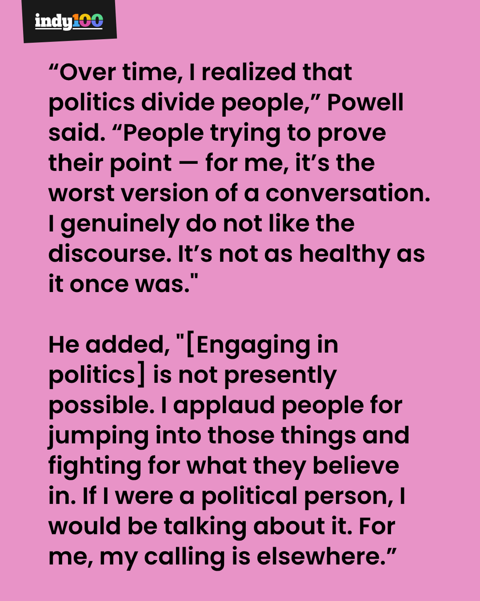 indy100's tweet photo. Glen Powell explains why he stays out of politics 👀
Glen Powell doesn't want to talk politics, as he says it is a matter that can "divide people."
#GlenPowell #Celebrities #Politics #Entertarinment #Showbiz
https://t.co/yszAlC3BTC https://t.co/25GPhiUlG0