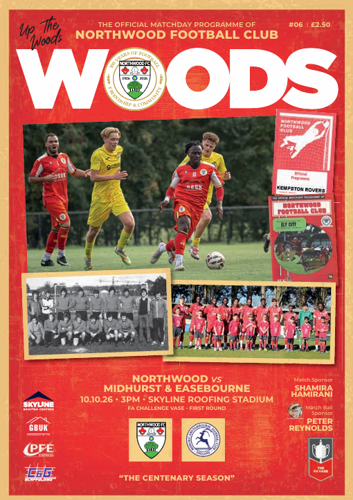 NorthwoodFC's tweet photo. #tomorrowsprogrammetoday and we will have our usual full-colour 36-page matchday programme on sale at tomorrow's big FA Challenge Vase game against @MidhurstFCNews. Priced at £2.50, make sure you buy your copy and keep printed programmes alive. 

@NLprogs @NonLeagueProgs https://t.co/JpnDbPPF7n
