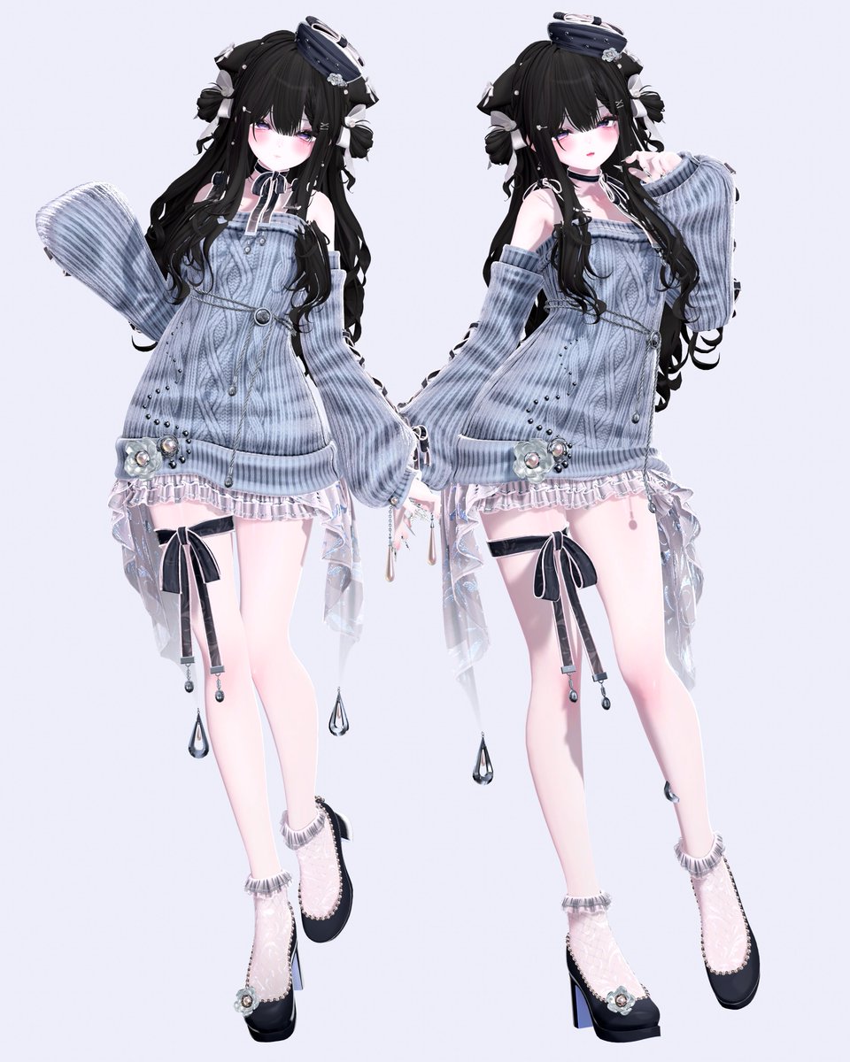 0ray_vrc's tweet photo. #CHARAFT 様の新作ニットワンピース₊˚⊹♡
≫明日発売予定です🫶🏻🫶🏻

#shinano3d https://t.co/9ilgnL7Tut