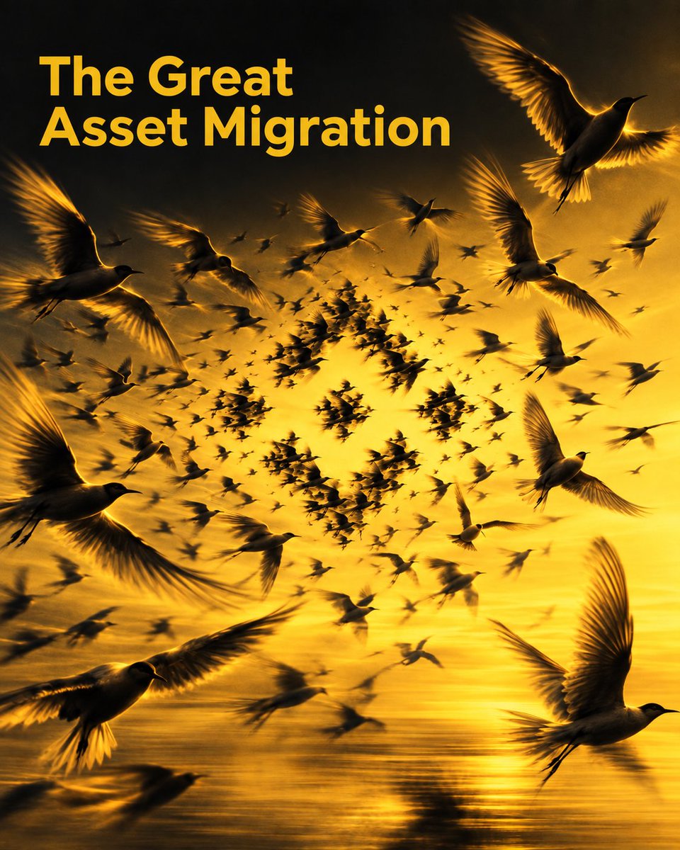 binance's tweet photo. The great asset migration https://t.co/a74aCcYM8Q
