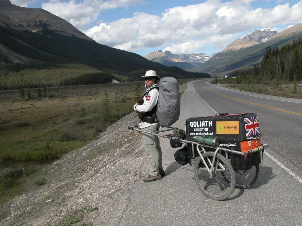 MeridianDspatch's tweet photo. 🌍 THE LONGEST WAY HOME: KARL BUSHBY’S 28-YEAR JOURNEY

He left Chile at 29. Nearly 28 years later, he has finally reached Britain.

On November 1, 1998, former British paratrooper Karl Bushby began an extraordinary journey: returning to Hull without using transport to advance his route.

He crossed dangerous jungles, traversed the frozen Bering Strait and swam across the Caspian Sea. Visa restrictions, lost funding and the pandemic turned a planned 12-year expedition into a decades-long commitment.

On October 5, 2026, Bushby reached Dover after swimming the English Channel. Around 400 kilometres still separated him from his mother’s home in Hull.

At 57, he is back in Britain—but his journey ends at her doorstep.

#KarlBushby #GoliathExpedition #HumanEndurance
