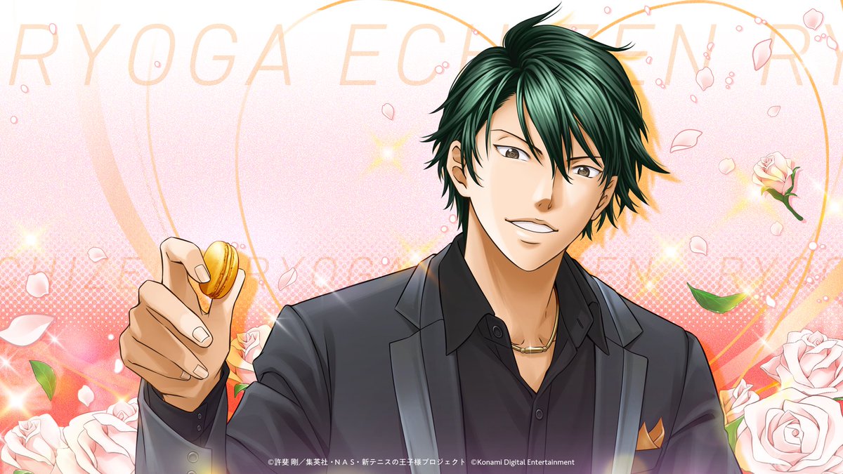 Prince_KONAMI's tweet photo. #学園祭の王子様 追加コンテンツ第1弾
2026年10月15日(木)配信！

全身イラストとキービジュアルをご紹介✨

越前リョーガ (CV: 宮野真守)
世界各地を転々としている、謎多き人物。テニスの実力は相当のもの。
本人は越前リョーマの兄であると主張しているが……。 https://t.co/BAcrwxmsUe