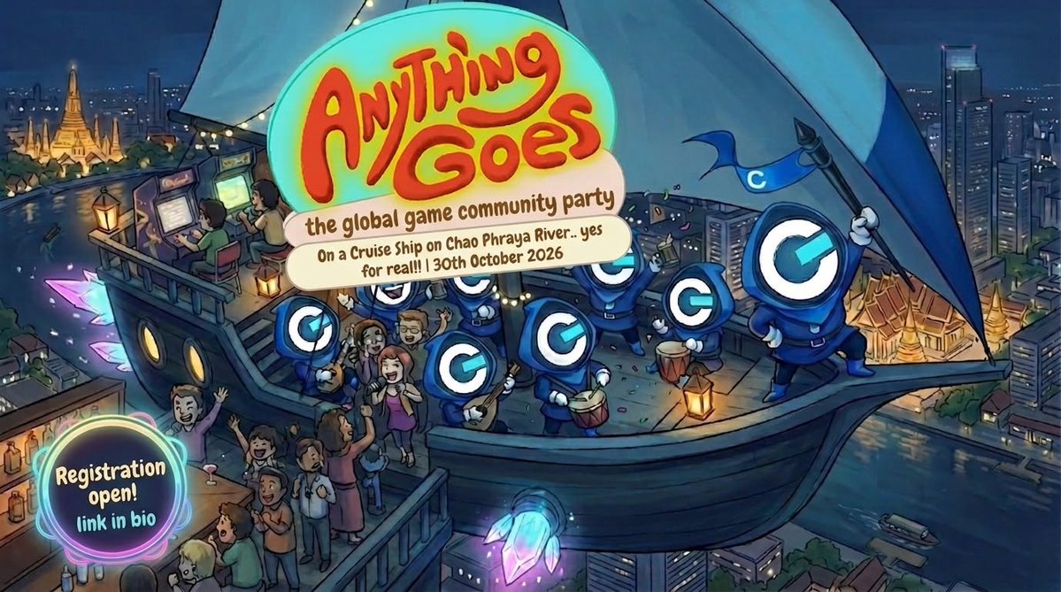 Kumpalit's tweet photo. To all my industry friends, if you're coming to @gamescomasia x @GCAxTGS this year, you NEED to know about this! 👀🔥

🔥 THE ULTIMATE AFTER PARTY OF GAMESCOM ASIA X THAILAND GAME SHOW 2026! 🔥

#AnythingGoes2 organized by @GameDevHub_  where the whole Thai game industry comes together under one roof!

...I mean, under one sky and on one boat, since we're taking this party ON A RIVER CRUISE! 🚢🍻😂

Game developers, publishers, industry leaders, creators, and the people shaping Thailand's gaming scene, all coming together for one unforgettable night.

📅 30 October 2026
📍 Asiatique The Riverfront
⏰ Be there before 19:00!
Trust me, you REALLY don't want to miss this one. 🚢
#AnythingGoes2 #GameDevHub #GamescomAsia #ThailandGameShow #ThaiGameIndustry