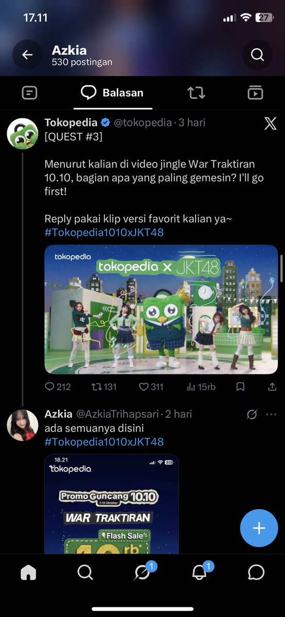 AzkiaTrihapsari's tweet photo. @tokopedia Done https://t.co/ndFYCB9Xhy