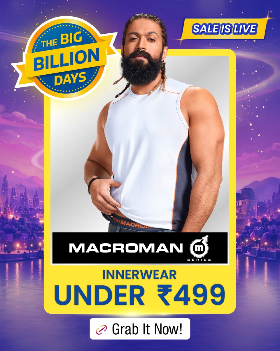 MMacroworld's tweet photo. Upgrade your comfort game with Macroman! Premium innerwear is now live at unbelievable prices—under ₹499!
Grab your favorites before they're gone.
𝐒𝐡𝐨𝐩 𝐧𝐨𝐰:- https://t.co/xQSb9n6yJi
#Macroman #TheBigBillionDays #BBD2026 #SaleLive #MensInnerwear https://t.co/8dVz8H0a9M