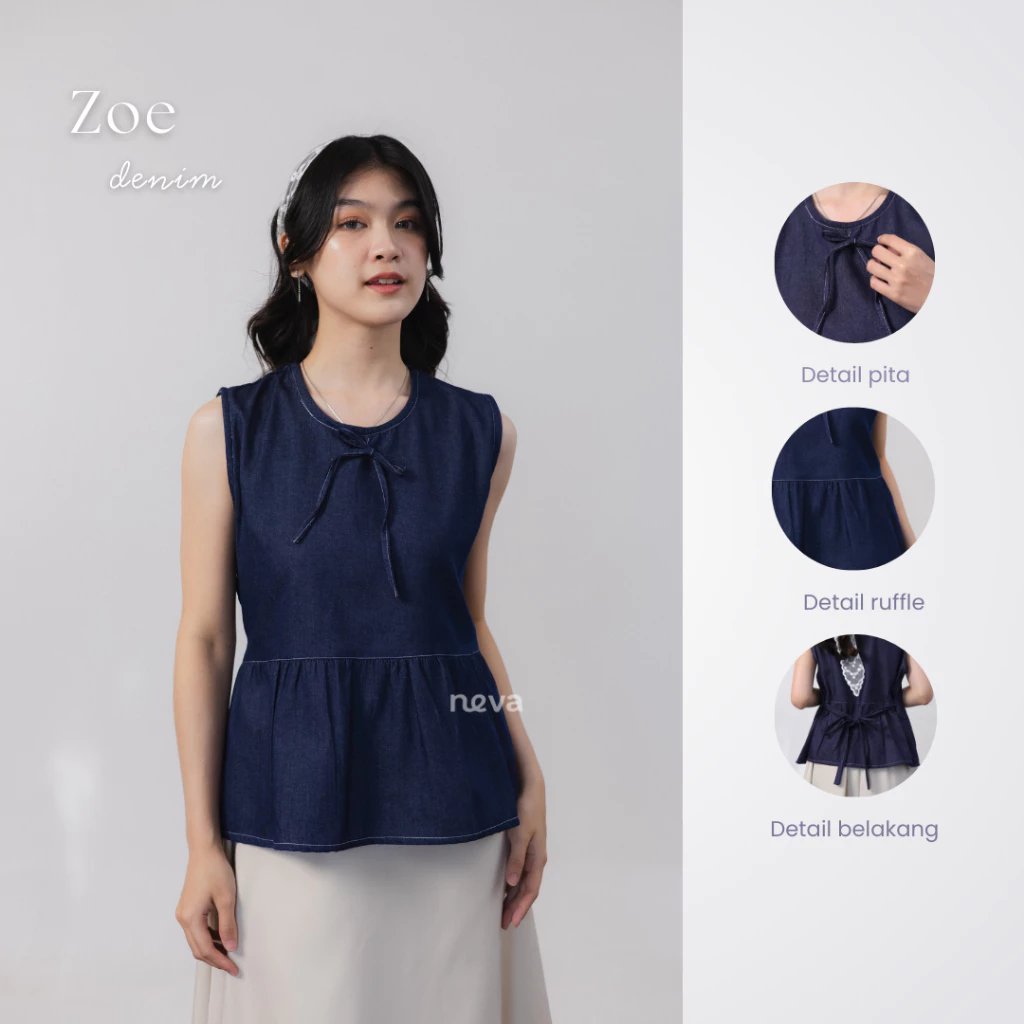secondwini's tweet photo. wait ada pita di leher sama ruffle di bawahnya??? denim vest tapi gemes begini 🩵 https://t.co/lN0ydt8KXc