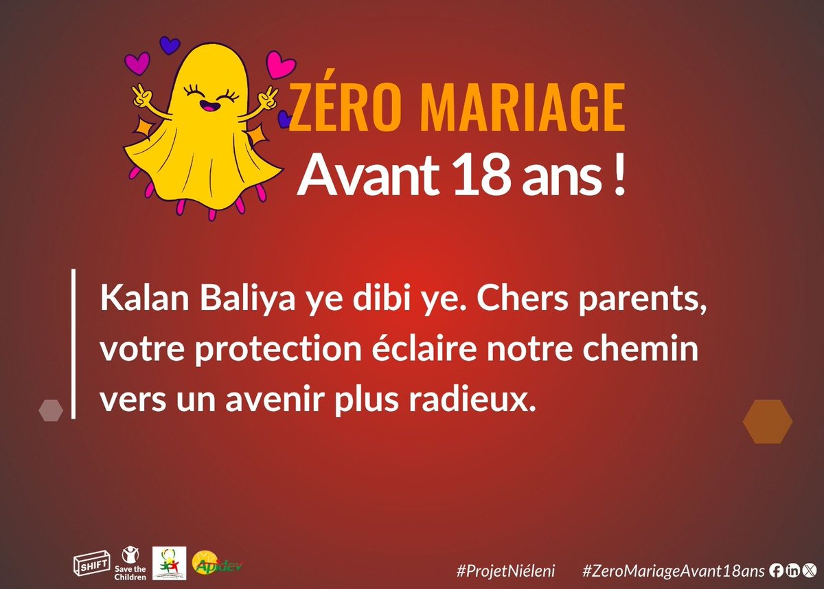 APJECML's tweet photo. La protection des enfants commence en famille et à l'école. 

#Niéleni #SCIMali 
#ZeroMariageAvant18ans 
#InvestirDansLesDroitsDesFilles https://t.co/Oc1wFxOXDu