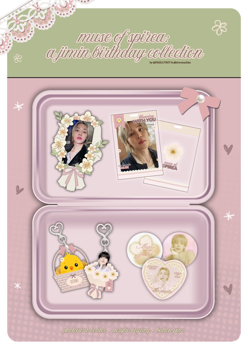 PJMSLUVB0T's tweet photo. 𓆩♡𓆪 𝒎𝒖𝒔𝒆 𝒐𝒇 𝒔𝒑𝒊𝒓𝒆𝒂
by @PJMSLUVB0T &amp; @kttwonuchim

𓂃 ࣪˖ 𝒐𝒓𝒅𝒆𝒓 𝒇𝒐𝒓𝒎 ⋆౨ৎ˚
—  https://t.co/vXPIfmtyXS

𓂃 ࣪˖ 𝒑𝒓𝒆-𝒐𝒓𝒅𝒆𝒓 𝒑𝒆𝒓𝒊𝒐𝒅 ⋆౨ৎ˚
— 10/09 to 10/23. ♡
— 𝒅𝒐𝒑: 10/24. ♡

𓂃 ࣪˖ a muse who makes october bloom in every way — jimin. ♡ https://t.co/0HQ2AfUD6t