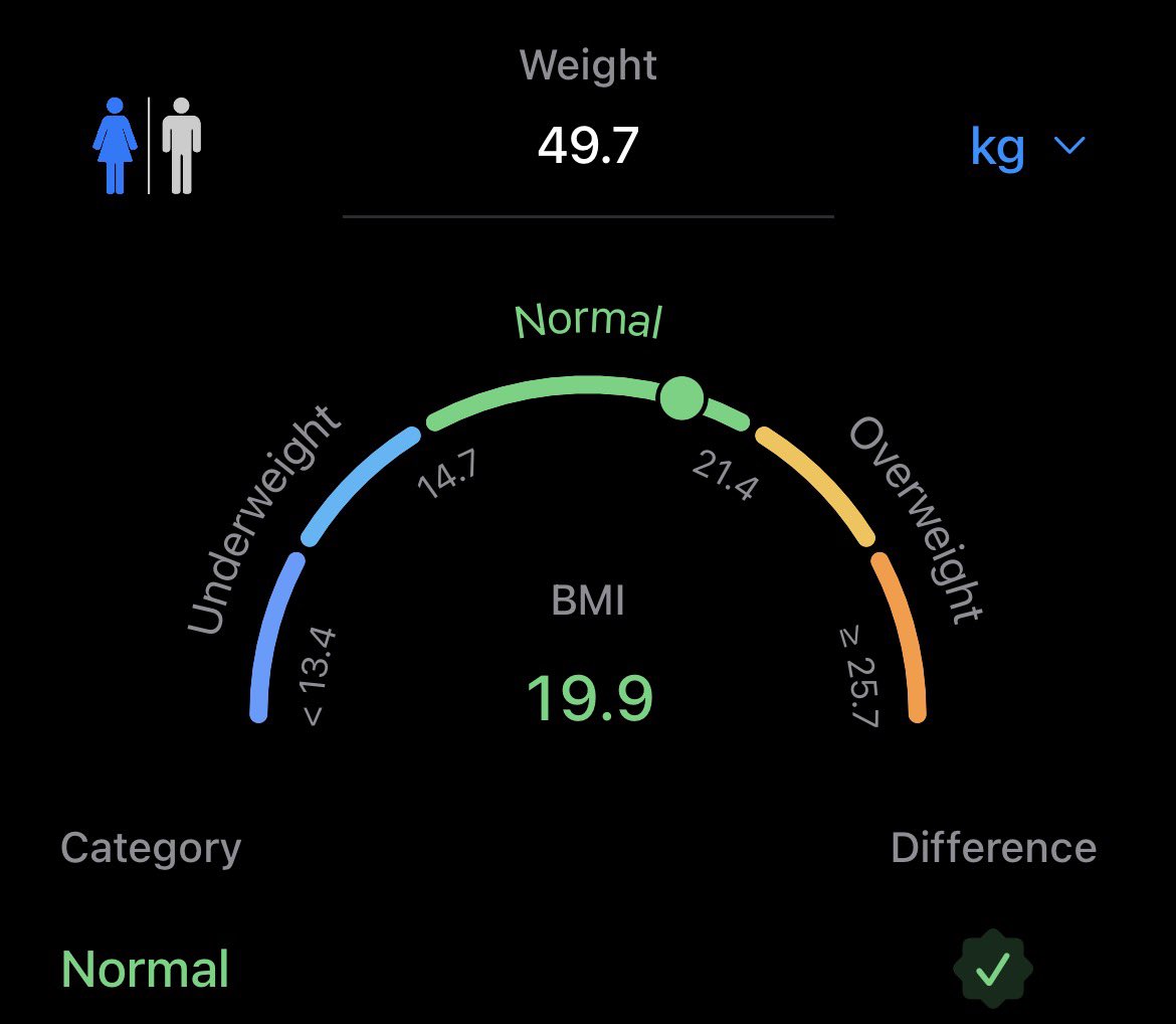 wAnnaRexicYo's tweet photo. WOO!! i’m out of bmi 20’s (barely)🥳🥳 #mootme https://t.co/1SqCfDUb3r