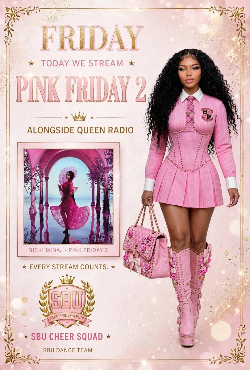 PrettyHustlerzz's tweet photo. Good Morning #Barbz ๐๐ฆ
Fridays Streaming Schedule Is
๐#PinkFriday 2
Please Continue To Stream All
Of @NICKIMINAJ Discography To
All Your Daily Streaming Playlists!
๐ง Streaming Playlist ๐ง
๐โข #PinkFriday2 โข https://t.co/RwbIn8CAlv
๐โข #PinkFriday2 X #BAAB โข https://t.co/hCIswH2lEI
๐โข #PinkFriday2 X #QueenRadio https://t.co/ebevpl0IxN
๐โข#PinkFriday2 X #TPP โข https://t.co/KGLT9WH6zv
๐#PF2 X #BAAB X #TPP #QueenRadio Boost โข https://t.co/BNWOPOs4Xr
Available On All Platforms Now
#NickiMinaj #Barbz #BAAB #TPP #QueenRadio #SBUPtetty #SBU