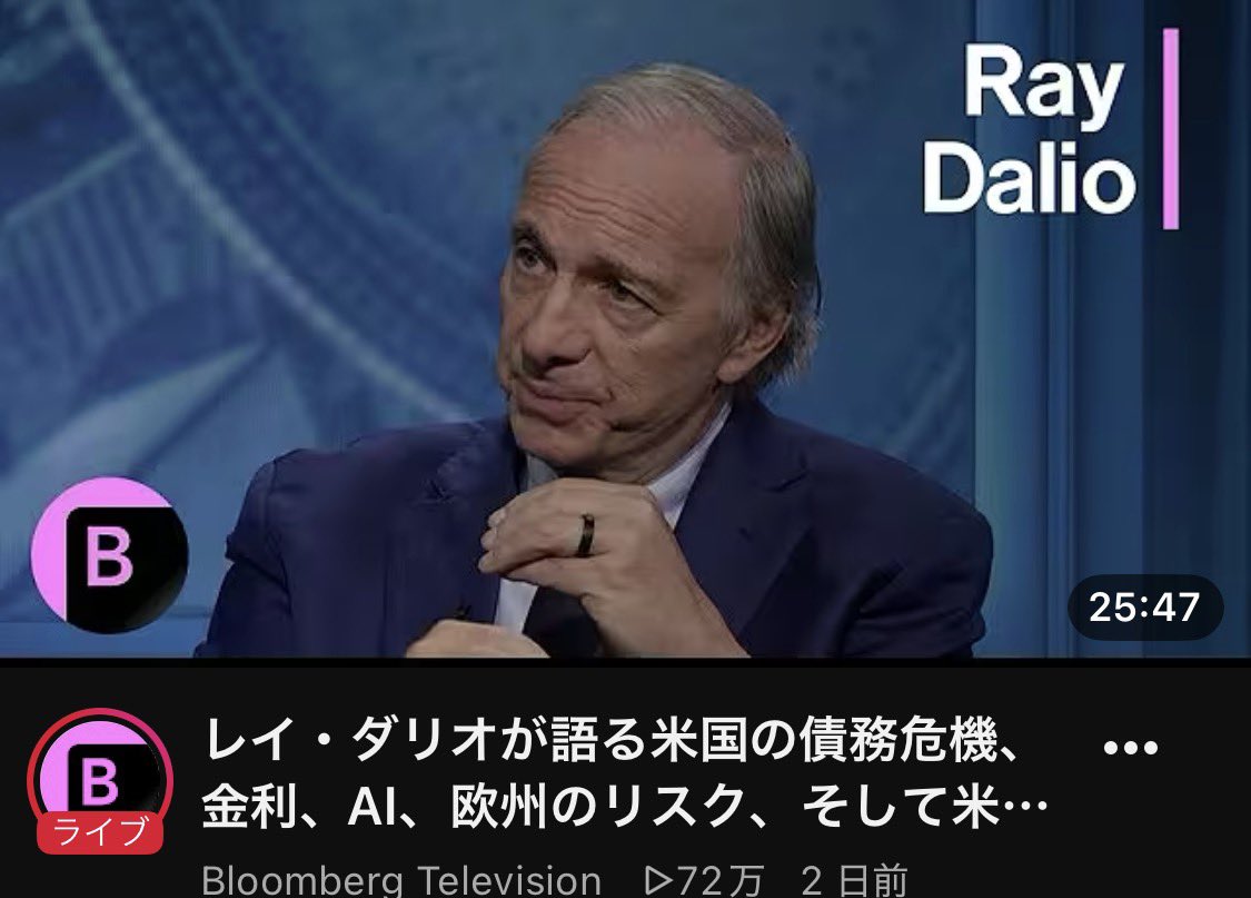 FutureCapLab's tweet photo. レイ・ダリオが警告。「米国は今後3年以内に債務危機に直面する可能性がある」

米政府の年間支出は約7兆ドル、収入は約5兆ドル。巨額の財政赤字と利払い負担が積み上がる一方、海外投資家の米国債需要には変化が生じている。

さらにAIデータセンターへの巨額投資も資金需要を押し上げる。

ダリオの見方では、政府と企業が限られた資金を奪い合うことで金利が上昇し、住宅ローンや自動車ローンなど、金利負担に弱い分野から資金調達が難しくなる。

株式市場にも変化がある。

株価上昇によって株式の期待リターンが低下する一方、債券利回りは上昇。株式を保有する相対的な魅力は以前より薄れている。

AIの技術革新を高く評価しながらも、過剰投資と借入依存によるバブル形成を懸念するダリオ。

私自身、今後のAI投資では、売上成長率と同じくらい設備投資を支えるキャッシュフローと負債の増加ペースを重視したいと考えている。

技術が進歩しても、その投資に使われた資本が十分なリターンを生むとは限らない。

#RayDalio #米国債 #米国株 #AI投資 #マクロ経済 #FutureCapitalLab