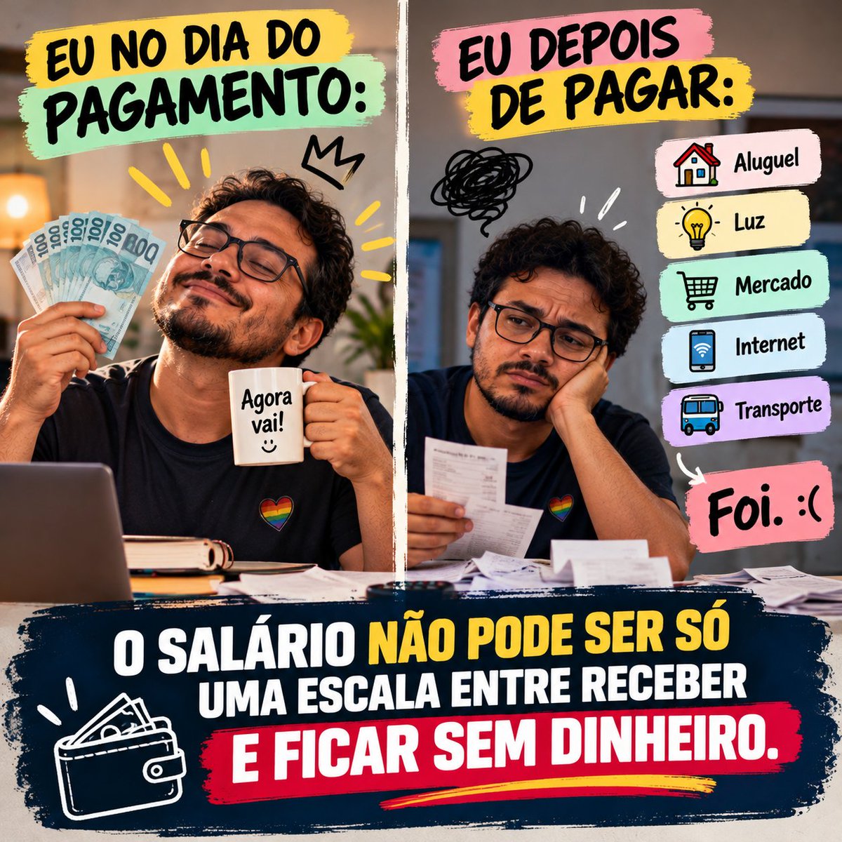 franco_presley's tweet photo. O salário cai e os boletos já estão esperando. 😂💸
A gente quer trabalhar pra viver, não viver pra pagar conta.
#ClasseTrabalhadora #SalárioDigno #CustoDeVida #Trabalho https://t.co/Oxr47aQOCy