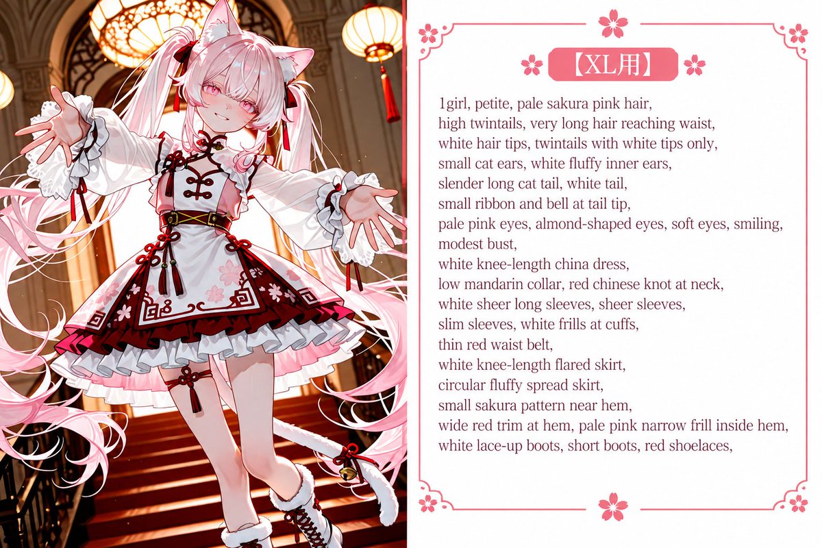 HainE__rm's tweet photo. 作りたいとお声がけいただいたので最新版の代理のプロンプトです～！
それでもランダムな部分があるので上手く出なくてもそれも含めてご愛嬌💖

お気軽に攫ってやってください☺️ https://t.co/xnFXV1xiTX