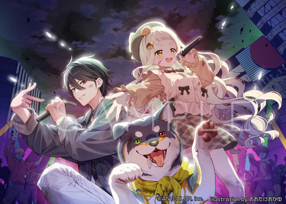 okyu22's tweet photo. にじさんじ「ハロウィンゾンビボイス」にて黒夢町編のビジュアルを担当させて頂きました🎃
何卒宜しくお願いいたします！ https://t.co/NGcufbr3rC