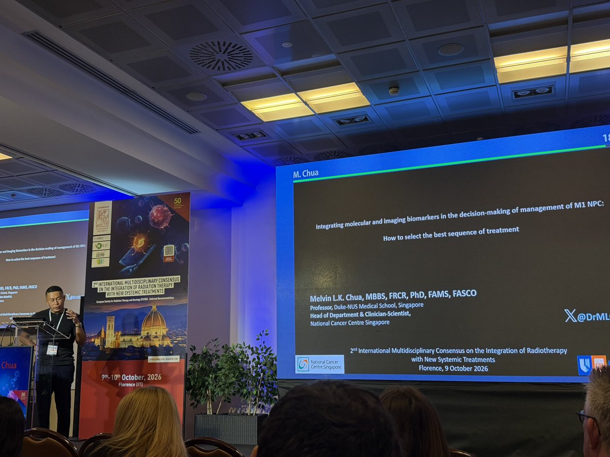 MarcBa12's tweet photo. What about biomarkers in metastatic NPC? Prof. Melvin Chua to tell us in Florence! 
#OncoAlert #FlorenceConsensus26 #FlorenceOncology26 https://t.co/sTbYzE7cCD