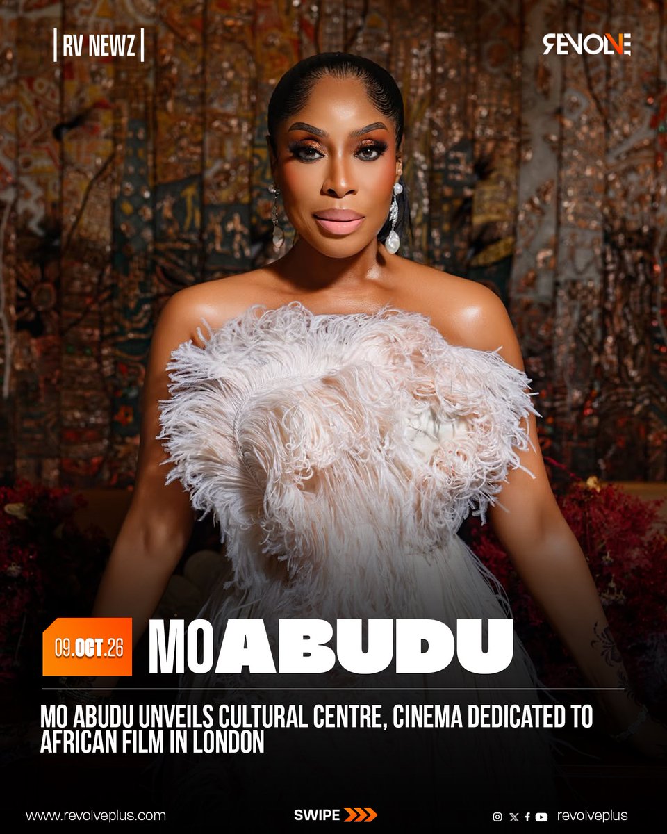 RevolvePlus's tweet photo. Mo Abudu has opened the EbonyLife Palace, a London cinema dedicated to African and Black films 

#revolveplus #ebonylife #moabudu #london https://t.co/UilSbNyBZu