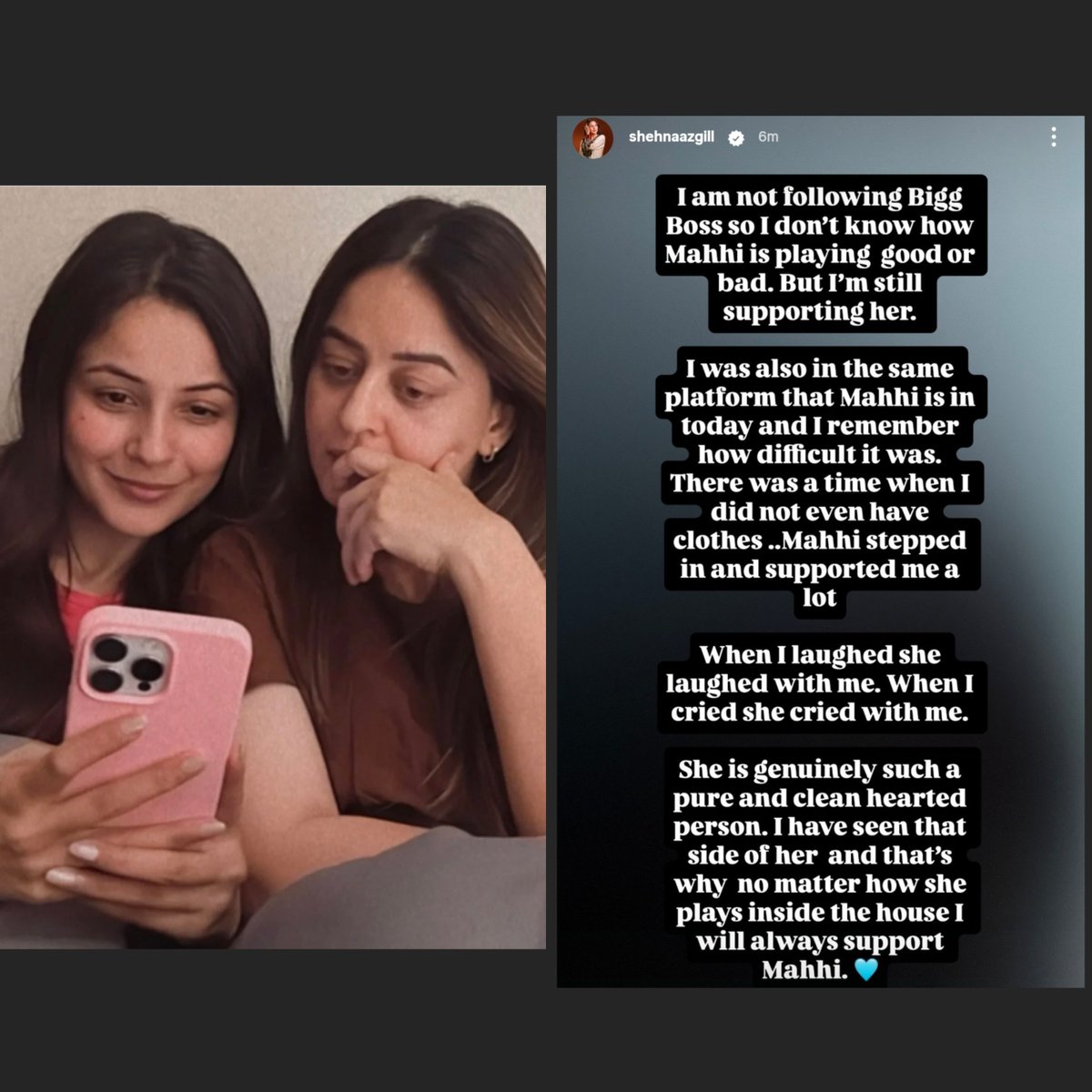 justheradmirer's tweet photo. Oh, Shehnaaz Kaur Gill, no one could ever make me hate you 😭💕🫂 

BB13 OGs know how this bond grew and why it'll always mean so much to us<<333 #ShehnaazGill https://t.co/7buQetINuk