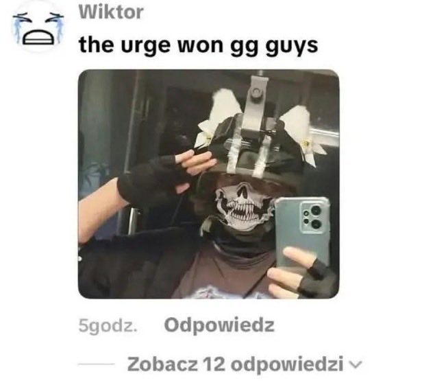 FrogMurzynXXX's tweet photo. >najważniejszy dzień w twoim życiu, wiesz że będą o tobie mówić wszystkie media w całej Polsce, wiesz że ludzie zapamiętają cię na zawsze tylko przez tą jedną akcje
>wstawiasz tego dnia zdjęcia na którym wyglądasz jak skończony cwel https://t.co/6gIeAEmiQx