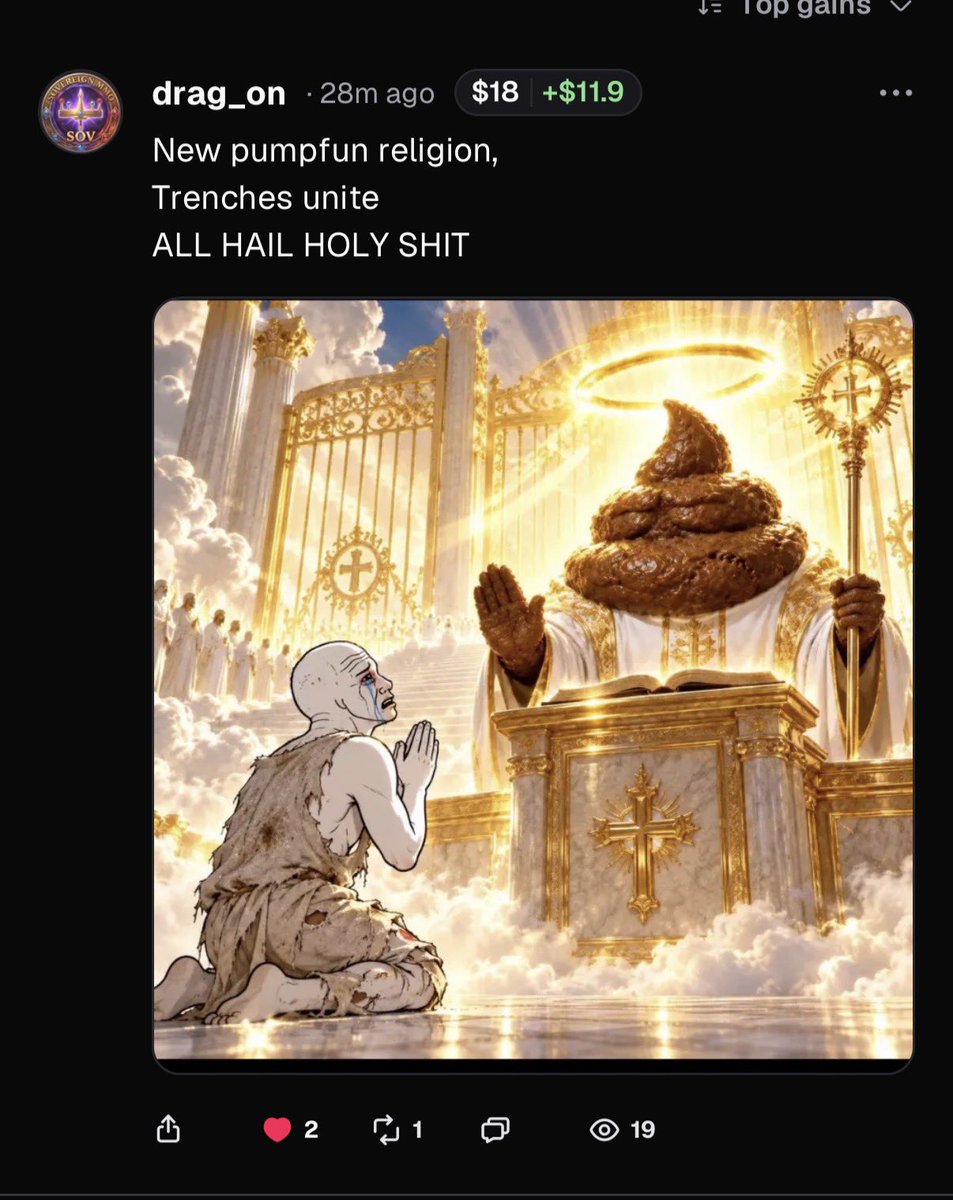 solholyshit's tweet photo. The holy shit is here to unite the trenches. https://t.co/U7vevfJpgb