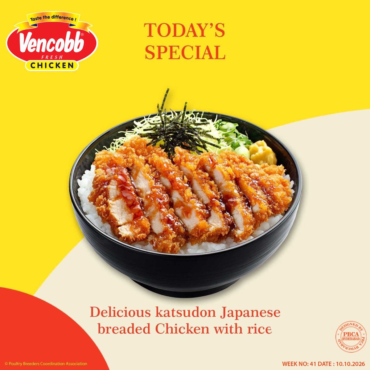 vencobbchicken's tweet photo. #vencobbchicken #deliciouskastudonjapanesebreadedchickenwithrice
#ChickenRecipe #ChickenLovers #ChickenSpecial #NonVegLovers #TastyFood #FoodLovers #TodaySpecial #VencobbChicken https://t.co/OaNK1MiP65