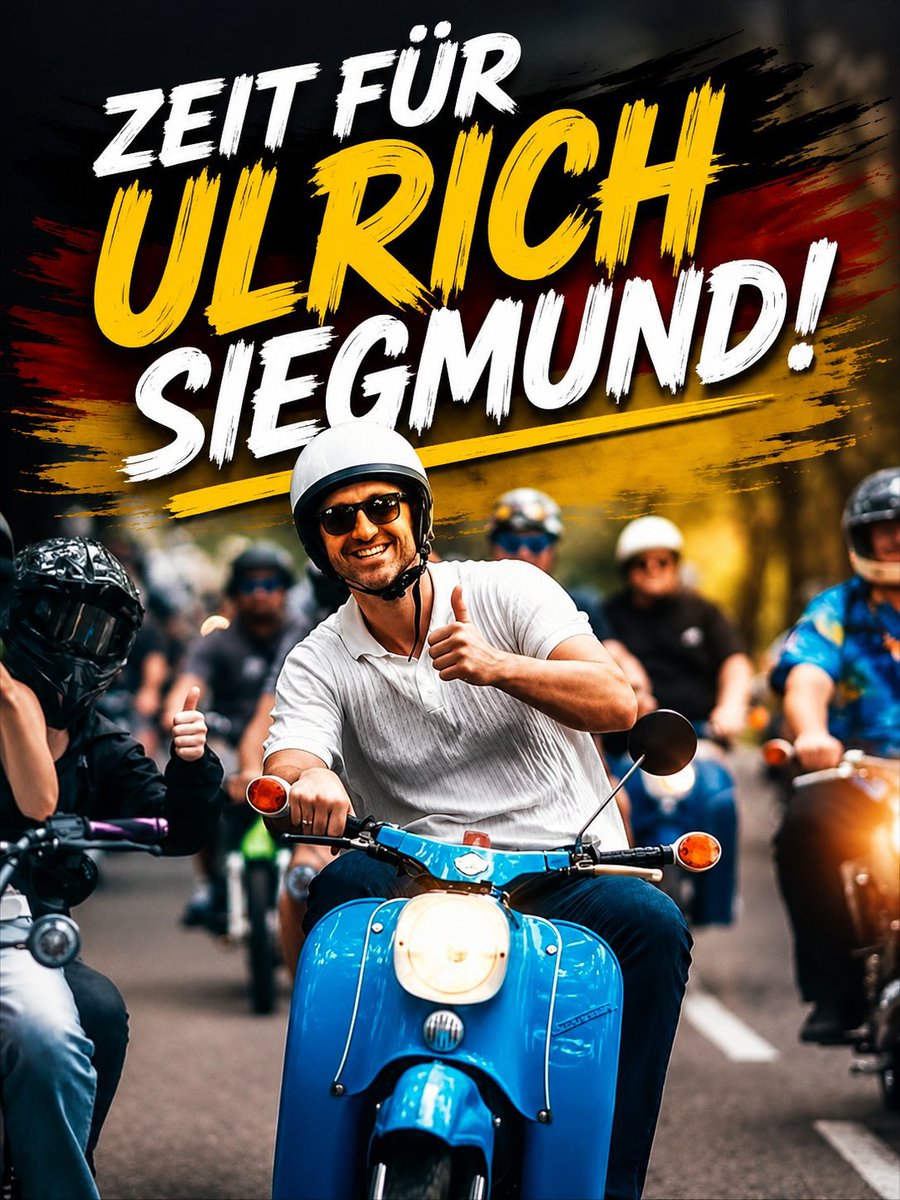 DS71279's tweet photo. @UlrichSiegmund 👌🏻Mit der Schwalbe zur Staatskanzlei zu fahren, hat doch sowieso mehr Stil. Alles richtig gemacht. 🇩🇪💙🇩🇪 https://t.co/CwE2MwUnx4