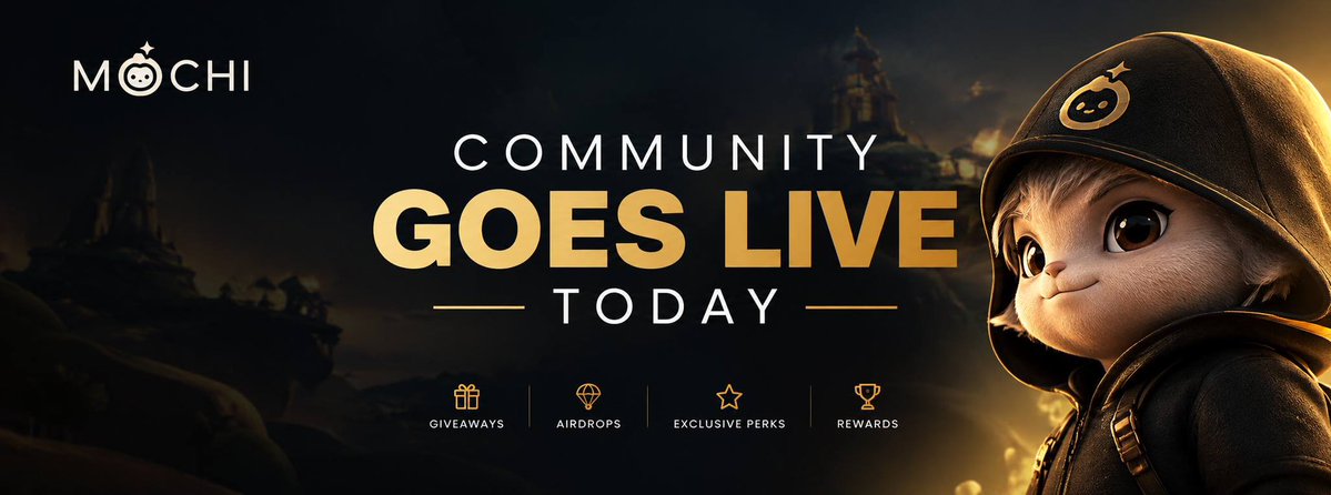Play_Mochii's tweet photo. The MOCHI community goes live today.

We’re getting ready for contests, giveaways, airdrops, exclusive perks and rewards for early supporters as we build toward the game launch.

If you want to be part of MOCHI from the beginning, get ready. There will be opportunities to participate, compete and grow with the ecosystem.

Today is the start. Stay positioned. MOCHI is just getting started.