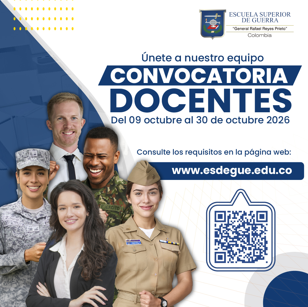 EsdegCol's tweet photo. 🎓 ¿Tienes experiencia y vocación académica? En la ESDEG buscamos profesionales que aporten al pensamiento estratégico y a la educación superior en seguridad y defensa.

Consulta los requisitos en https://t.co/DNQPdVJaz4

#ESDEG #YoSoyESDEG https://t.co/9QA7gR5XQb