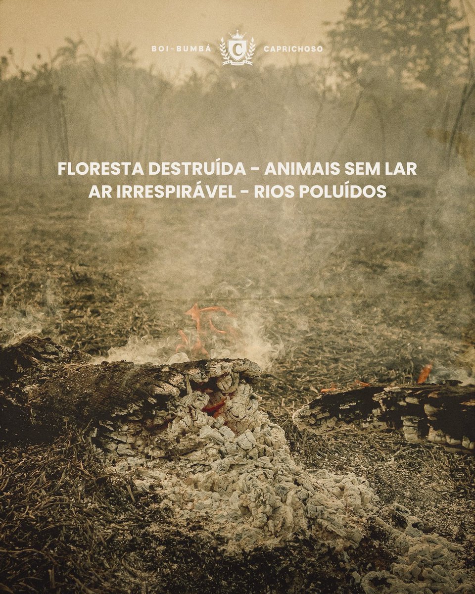 boicaprichoso's tweet photo. NOSSO CLAMOR É PELA VIDA!

A Amazônia está coberta por fumaça, e o impacto é sentido por todos. Povos indígenas, comunidades ribeirinhas e populações urbanas sofrem com a qualidade do ar e os riscos à saúde.

Diante dessa realidade, reforçamos a importância da conscientização, da prevenção e do compromisso de todos no combate às queimadas. Que o poder público fortaleça ações de fiscalização, prevenção e proteção da nossa floresta, para que possamos enfrentar com seriedade esse problema que se repete ano após ano!

Queimar a floresta é crime ambiental. Ao presenciar queimadas ilegais, denuncie aos órgãos competentes.

O Boi Caprichoso acredita que defender a Amazônia é defender a vida, os povos da floresta e o futuro das próximas gerações.

Nós somos a floresta, somos o ar, somos a água. Somos Amazônia! 🌎
