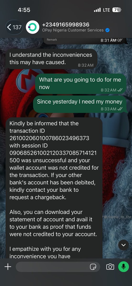 temi80699's tweet photo. @OPay_NG and @MoremoneeBank keep playing with my money since last week you guys didn’t even look for any solution please I can’t leave this money you guys should return my money i need it so badly https://t.co/c31sBs01aD