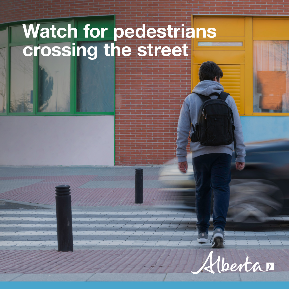 ABTransComm's tweet photo. Pedestrians always have the right-of-way at an unmarked intersection or stop sign unless indicated by signage #ABRoads #DriveSafe #drivingtips #pedsafety https://t.co/sJD3QjpHgB