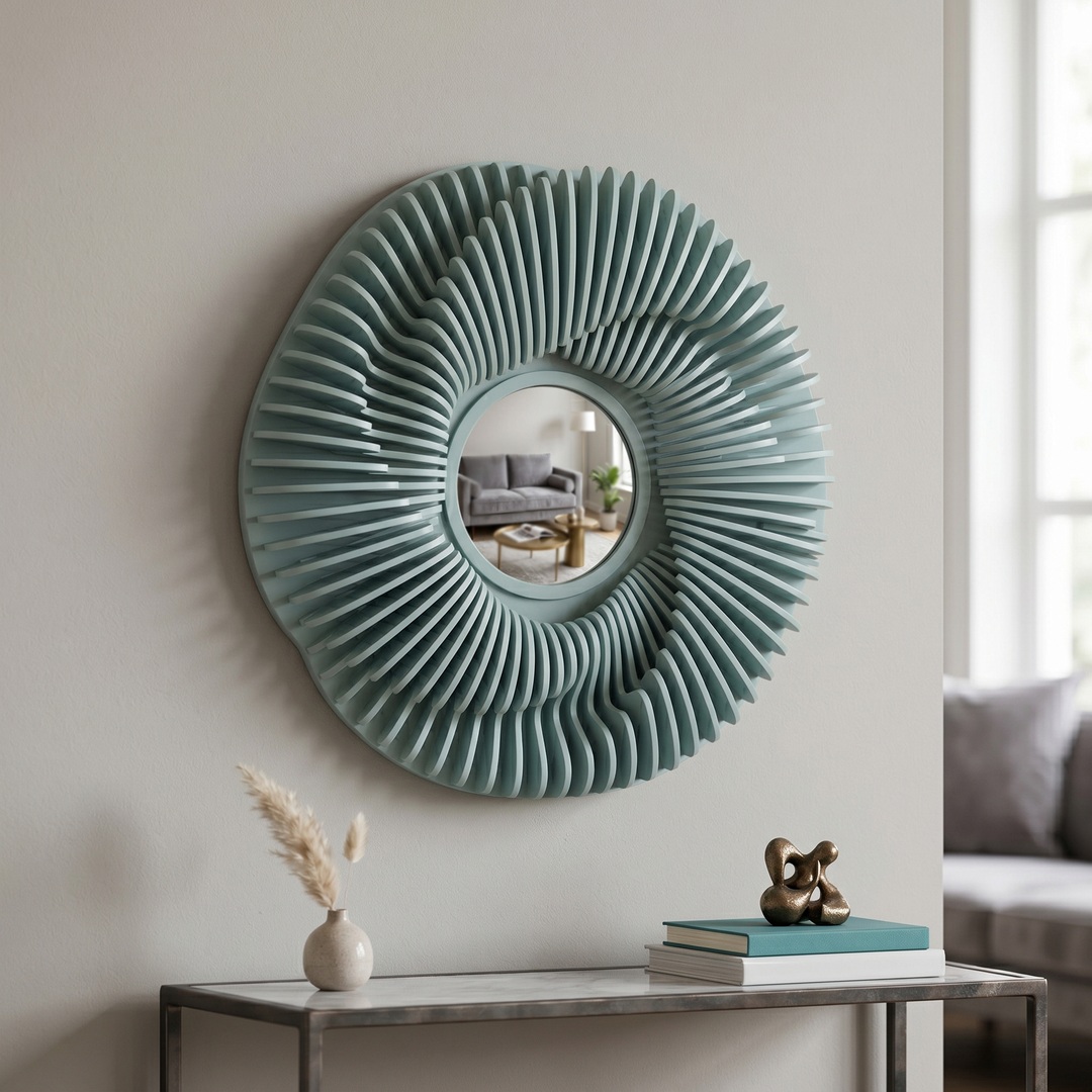 danieljdevries's tweet photo. Four new pieces, four ways to change a room.

Today's Sagebrook Home and Elevarre arrivals include the Elevarre 35" Vanlue Marble Coffee Table, the 35" Sterga Wall Mirror in gradient green, the Elevarre 32" Wythe Black Marble Buffet Lamp, and the 16x47 Jensen Petrified Stone Shadow Box.

A hexagon of marble anchors the seating area, a pleated green mirror fills the wall above a console, and a slim lamp with a black marble base finishes the table beside it. The shadow box adds a tall, quiet focal point where a wall needs one.

Shoppers now find home decor through ecommerce, omnichannel storefronts, social, and AI-assisted online search all at once. We keep that in mind by providing site-ready photography, so partners can go live fast on their ecommerce site and social.

#WholesaleDecor #SagebrookHome