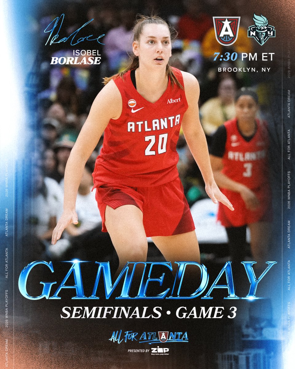 AtlantaDream's tweet photo. It's a BEAUTIFUL day to Dream 🅰️ #AllForAtlanta

🆚 New York Liberty
📍Barclays Center 
⏰ 7:30 PM ET
📺 ESPN 2 https://t.co/1vRsEmqU9f