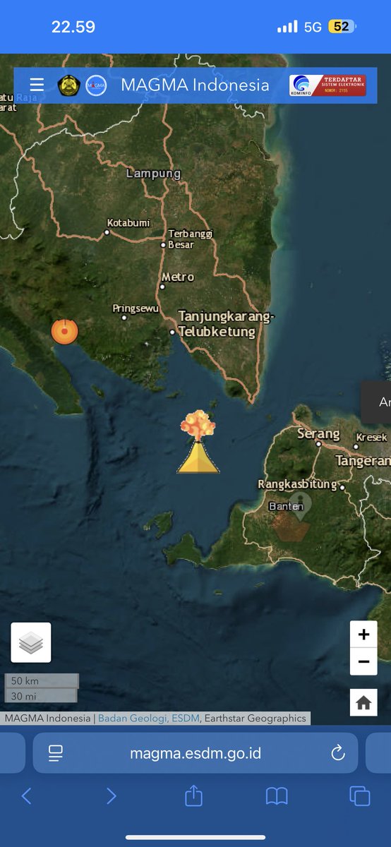 volcaholic1's tweet photo. 🌋 Anak Krakatau Status Update 🚨

The Geological Agency (PVMBG) has raised the activity level from Level II (Alert/Waspada) to Level III (Standby/Siaga), effective tonight, October 9, 2026, at 21:00 WIB. https://t.co/DhWxx8MYV9